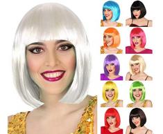 ATOSA 43327 Perücke Deko Set, Unisex – Erwachsene, Lila