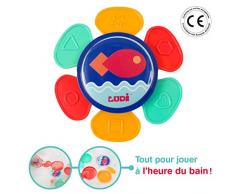 LUDI Badespielzeug Blume Schalen mit Löchern, die den Regen in dünne Tropfen Fallen Lassen. Für Kinder ab 10 Monaten. Eine Hilfe für die Entwicklung der Geschicklichkeit – 40008