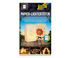 Lichtertüten aus schwer entflammbarem Papier,Folklore, 5 Stück je ca. 19x11,5 x7 cm groß, zum selbstgestalten, stimmungsvolle Tischdekoration,für Gartenpartys,Geburtstage,Hochzeiten