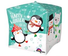 Amscan International 8.628.128,5 cm Pinguin und Bär Szene Folienballon