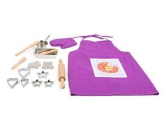 Small Foot 11427 Backset mit Backformen, Küchenhelfern und Ausstechförmchen, Rollenspielzeug für Spielküche, ab 3 Jahren Spielzeug, Mehrfarbig
