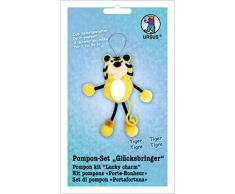 Ursus 39530008 - Bastelset Glücksbringer Tiger aus Pompons, ca. 19 cm
