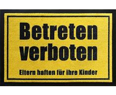 Betreten verboten Fußmatte Eltern haften für ihre Kinder