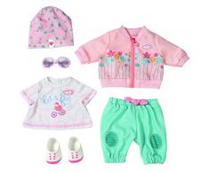 Zapf Creation 703342 Baby Annabell Active Fahrrad Deluxe Set Puppenkleidung 43 cm, rosa/mint