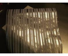 Givi Italia 61170 Tischläufer mit silberfarbenen Streifen, Weiß, 30 x 3 cm