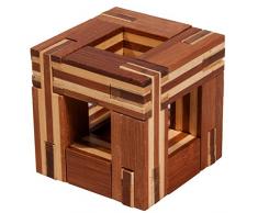 Fridolin GmbH IQ-Test Puzzle Magic Frame Bambus Geduldspiel Knobelspiel
