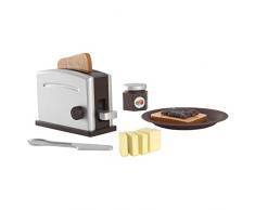 KidKraft 63373 Spielset Spielzeug-Set mit Toaster, Espressofarben