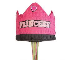 Amscan 9903136 Pull Pinata Prinzessinnen Krone Spielzeug, Mehrfarbig