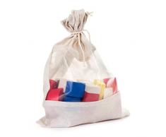 Ebert Baubeutel mit 30 bunten Steinen, Spielzeug aus Holz