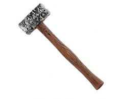 Widmann 48673 Deko Hammer, Unisex – Erwachsene, Silber/Braun, 38 cm