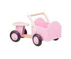 New Classic Toys - 11404 - Spielfahrzeuge - Kinder Holz-Rutscher Rutschauto mit Kasten in Rosa
