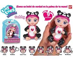 BANDAI – Interaktive Puppe Tiny Toes Panda erweckt Leben in der Hand, Mehrfarbig (56081)