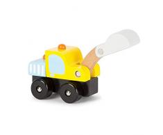 Small Foot 11140 Spielfahrzeug Bagger aus Holz, FSC 100%-Zertifiziert, in kindgerechter Form Spielzeug, Mehrfarbig