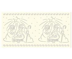 Ursus 18420065 - Silhouetten Tischlichter Filigrano Krippe, 115 g/qm, 5 Blatt, 14 x 27 cm, creme