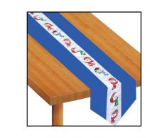 Beistle Tischläufer Schneemann, Stoff, 30,5 cm x 183 cm