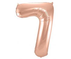 Folat 631372 - Folienballon Zahl 7 - rosegold - ca. 86 cm