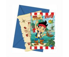 Disney Yo Ho Jake und die nie Land Piraten Party Einladungen, 6 Stück