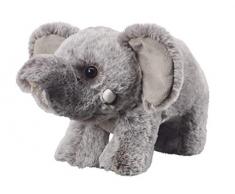 Bauer Spielwaren Deine Tiere mit Herz Elefant stehend: Kleines Kuscheltier zum Kuscheln und Liebhaben, ideal als Geschenk, 25 cm, grau (12522)