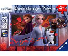Ravensburger- Puzzles 2x24 pièces La Reine des Neiges 2 Enfant