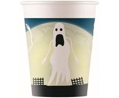 Procos 90974 Partybecher Halloween, 8 Stück, schwarz, blau, beige