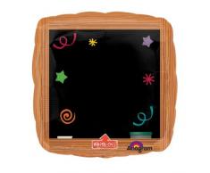 Amscan 3274201 Folienballon Jumbo Tafel in Holzrahmen, mehrfarbig