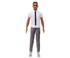 Barbie FNH42 - Ken Fashionistas Puppe im klassisch coolen Look mit Krawatte