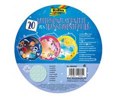 folia 682006 Laternenzuschnitte Konfetti, aus Transparentpapier 115g/m² für Rundlaternenrohlinge, Ø 16,8 cm, 20 Stück, zum Basteln von individuellen Laternen