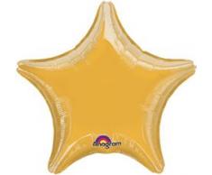 amscan 3058501 Folienballon Stern, Gold