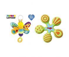 Lamaze Baby Spielzeug Freddie, das Glühwürmchen Clip & Go - hochwertiges Kleinkindspielzeug - Greifling Anhänger zur Stärkung der Eltern-Kind-Beziehung - ab 0 Monate & HABA 300426 - Greifling Stern