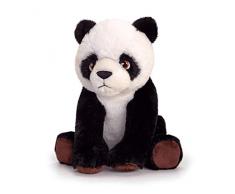 Keeleco SE6123 Plüschtier Panda, ca. 25 cm, aus recycelten Materialien, Augen aufgestickt aus Baumwolle