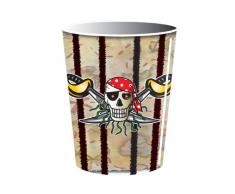PIRAT / TOTENKOPF Pappbecher für Kindergeburtstag und Motto-Party
