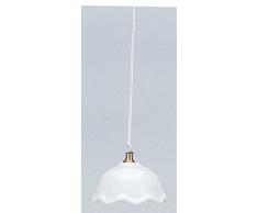 Kahlert Licht 10509 - Minipuppenzubehör - Hängelampe Porzellanschirm, weiß