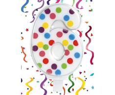 Guirca Geburtstagskerzen 6 A POIS IDEAL FÜR Torta - 6,5 cm