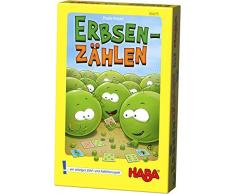 HABA 304275 - Erbsenzählen, lustiges Lernspiel für erstes Zählen und Rechnen im Zahlenraum 1-6, Spiel ab 6 Jahren