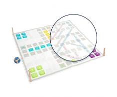 Small Foot 11372 Ludo und Leiterspiel Active aus Holz, FSC 100%-Zertifiziert, 2 Familienspiele in 1, XL-Format Spielzeug, Mehrfarbig