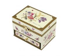 Trousselier - Blumen - Musikschmuckdose - Spieluhr - Ideales Geschenk für junge Mädchen - Musik Romeo & Julia - Farbe gelb