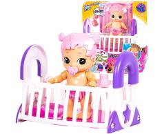 Little Live Bizzy Bubs 34730 - Baby Wirbelwind Ballerina Gracy, Babypuppe graziöse Tänzerin für Kinder ab 5 Jahre, Puppe hüpft und spricht, Funktionspuppe mit Bett und Zubehör, Püppchen ca. 13 cm