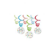 amscan 9906353 Deko-Spiralen Konfetti Birthday