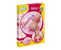 Totum Creativity Crystal Bastel-Set: Bastel Deinen Transparentschmuck, mit Transparentarmbänder, Transparentringen und verschieden farbigen Steinchen