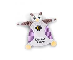 Nici 45682 Schlafmützen Schmusetuch Eule Olafina Kuschlige Träume, Schnüffeltuch für Babys zum Trösten, Einschlafen und Kuscheln