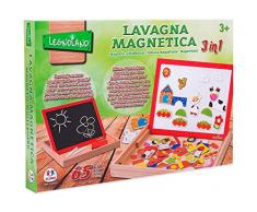 Legnoland 37764 - Magnetholztafel mit Magneten Kreiden, 65 Stück