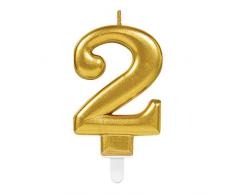 Amscan 9901774 Schimmernde Zahlenkerze 2