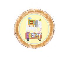 Unique Party 72447 45,7 cm Folie Circus Animal Baby Dusche Ballon