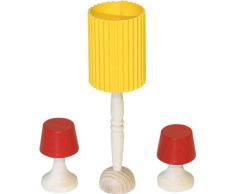 Rülke Holzspielzeug 21609 Puppenhauszubehör, holzfarben, gelb, rot