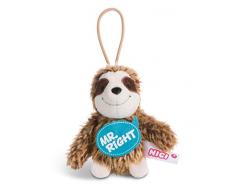 Nici 44853 Anhänger Faultier mit Spruch Mr. Right 8cm mit Loop, braun