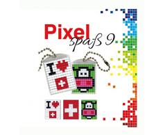Pracht Creatives Hobby P90048-00505 - Pixel Spaß Bastelset 9, für 2 Medaillons, Schlüsselanhänger, für Kinder, Jungen und Mädchen, als kleines Geschenk, Mitgebsel, für den Kindergeburtstag