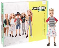 Creatable World GGT67 - Deluxe Charakter Puppen Set, individuell gestaltbare gender neutrale Puppe mit blonden, welligen Haaren, Spielzeug ab 6 Jahren
