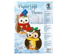 Ursus 28100099 - Geschenkboxen Set Eule, 8 Boxen, sortiert in 2 Motiven, bunt