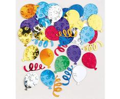 amscan Konfetti Partyballons 14 g, Bunt, 12