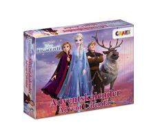 CRAZE 24652 Adventskalender Frozen II Weihnachtskalender Eiskönigin Eisprinzessin für Mädchen Spielzeugkalender, kreative Inhalte, Tolle Überraschungen